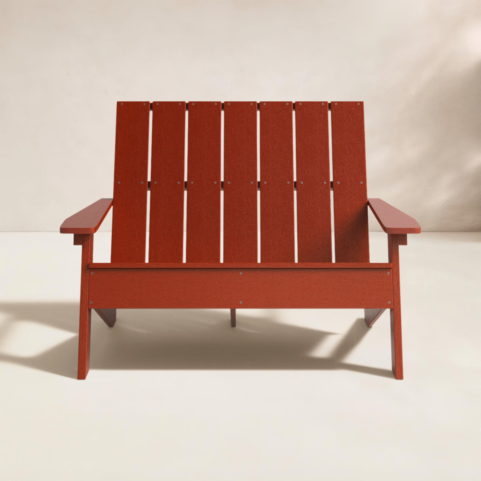 Byrnes 54" Patio Loveseat, Rustic Red