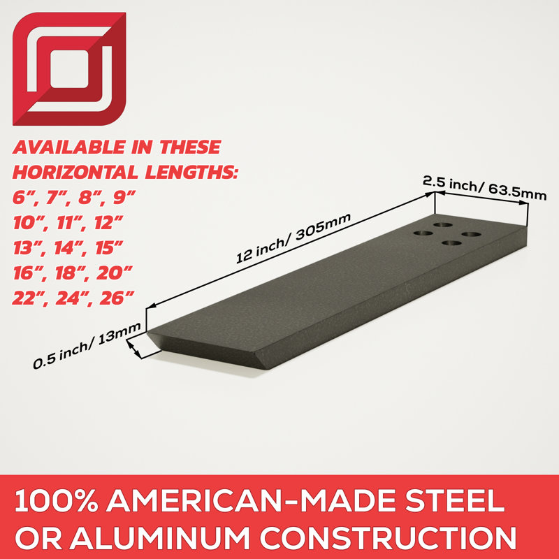 The Original™ Knee Wall Countertop Support Bracket, 0.5" H x 2.5" W x 26" D