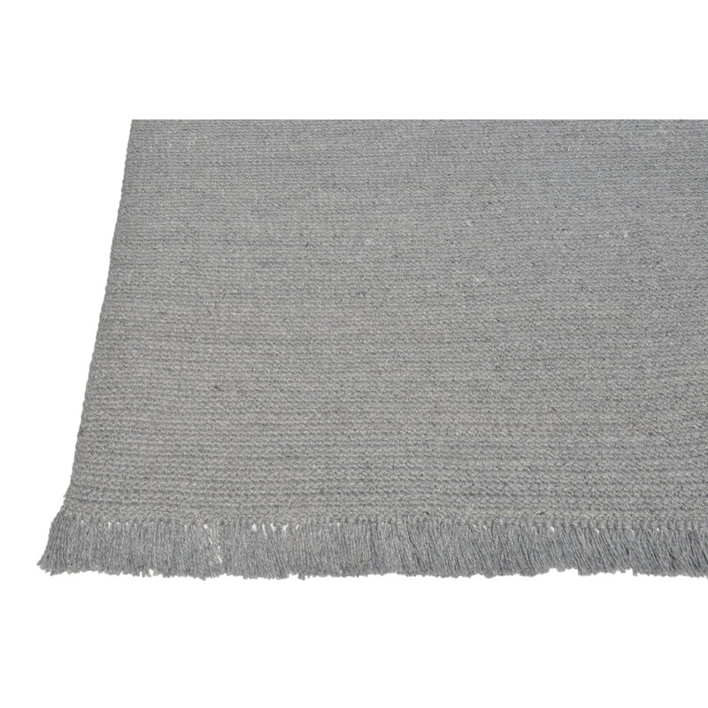 Tapis gris tissé à la main Deantwan, Rectangle 8 pi x10 pi