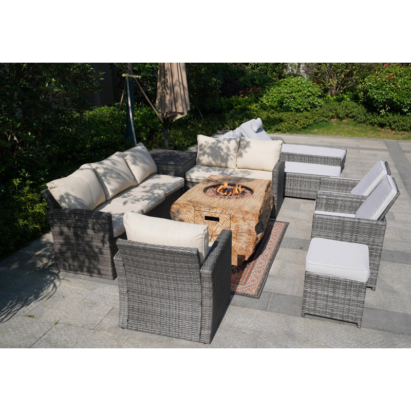 Colner 12 - Person Patio Conversation Set with Cushions