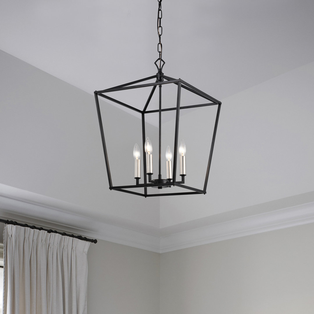 Aspen 4 - Light Dimmable Lantern Geometric Chandelier Laurel Foundry Modern Farmhouse® 