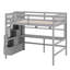 Loft Bed With Desk, Storage Shelves And Staircase-232214092