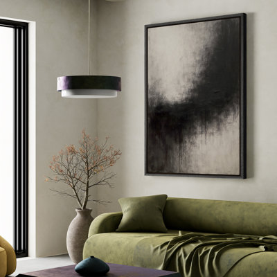 Art mural encadré, impressions murales abstraites rétro pour chambre à coucher - 24 po x 36 po