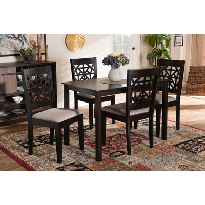 Cliffsage 4 - Person Solid Wood Top Four Leg Dining Set