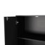 Armoire de rangement Lions, porte double et roulettes, finition wengé noir-1657132041