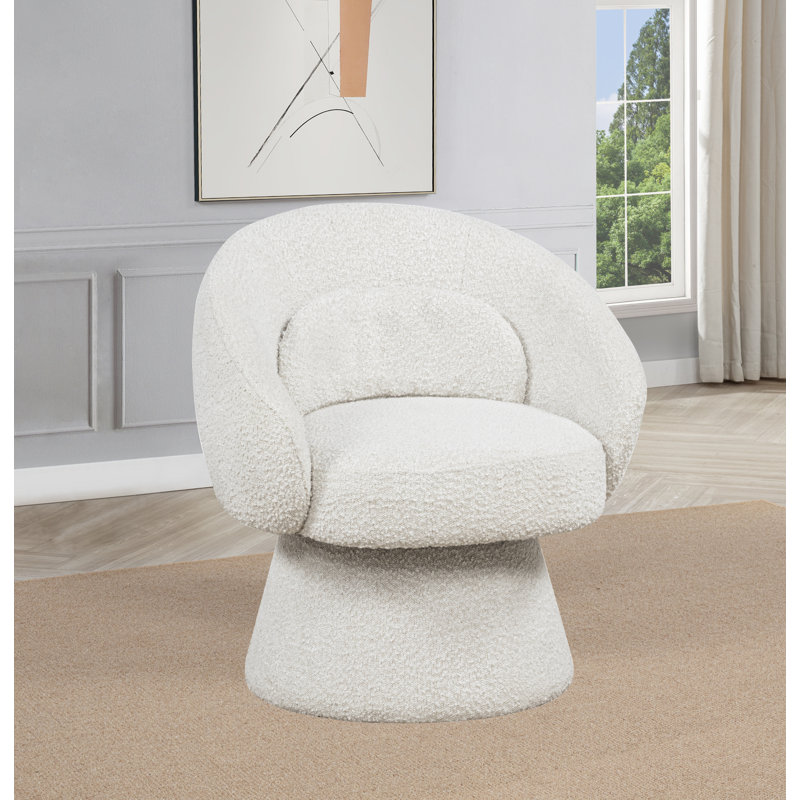 Fauteuil d'appoint Boucle, Crème, crème