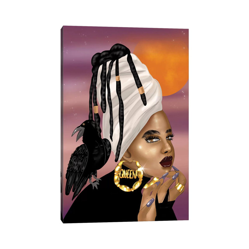 Queen Raven - Print on Canvas, Wrapped Canvas, 30.48 cm H x 45.72 cm W
