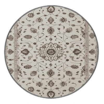 Machine Washable Tabriz Gray Area Rug