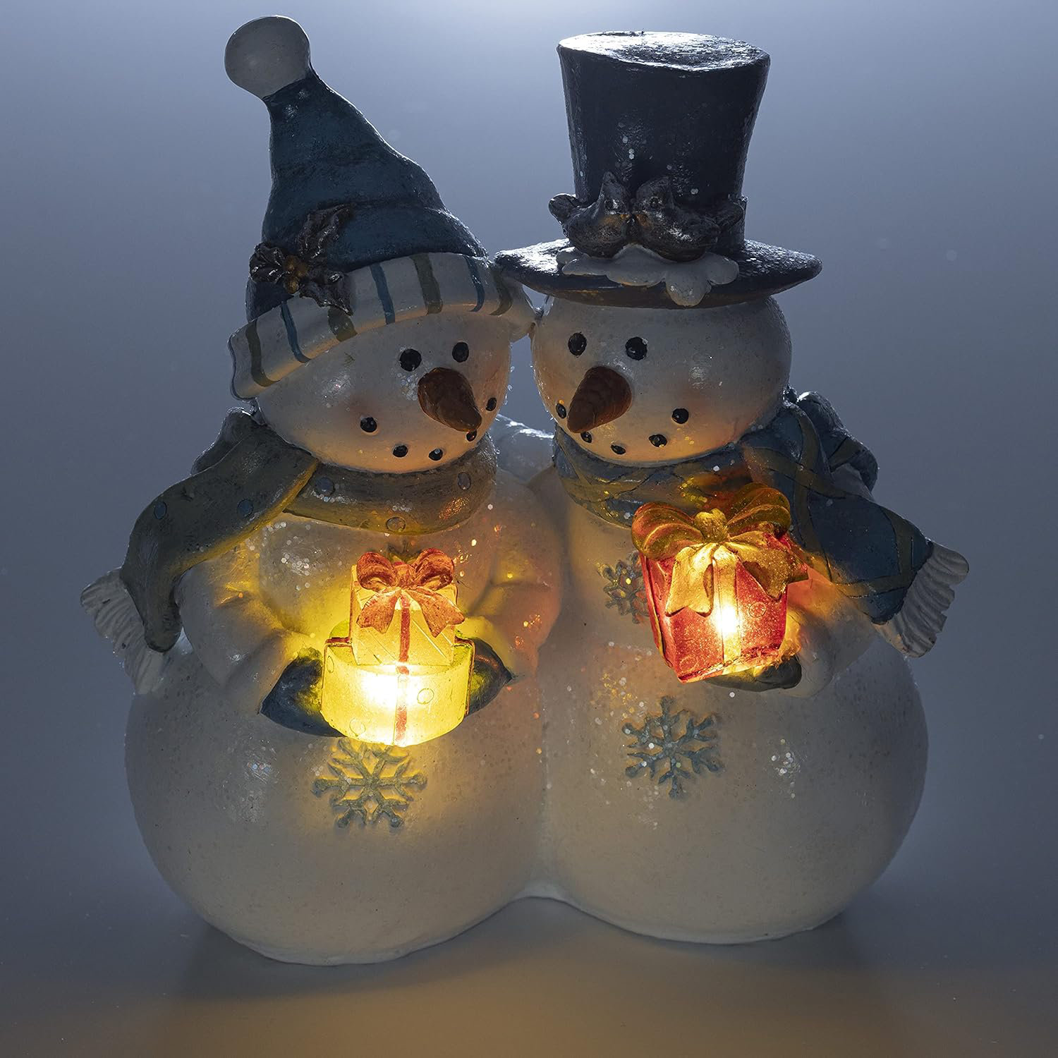 The Holiday Aisle® Snowman Couple Decor, Christmas Figurines Resin