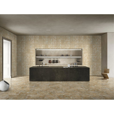 Gold Yellow Beige Polished Marble Tile, 12X24, For A Beautiful Home Decoration Stylish