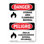 Storage Area Flammable Material Bilingual Plastic Sign 10" X 7"