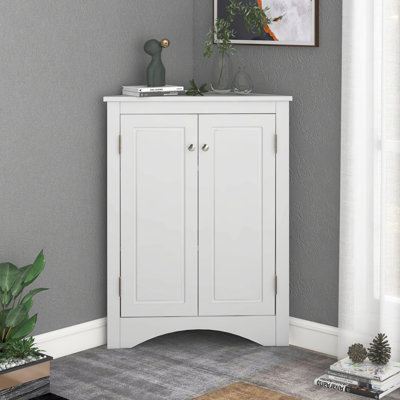 Armoire de rangement triangulaire pour salle de bain avec tablettes réglables, armoire de plancher autoportante pour la cuisine à domicile