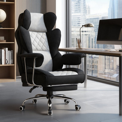 Inbox Zero Adjustable Reclining Ergonomic Faux Leather Swiveling PC & Racing Game Chair