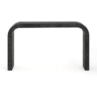 Minimalist Console Table With Elegant Lines And Arc-Shaped Edge
