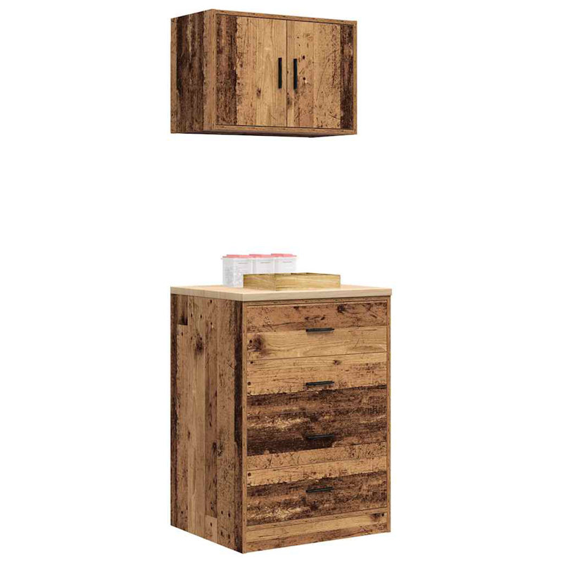 2 Piece Storage System, Old Wood
