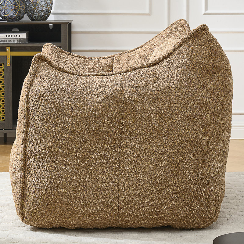 Fauteuil à billes Thaloria, Chenille café, H 30,7 po x l 47,2 po x P 36,2 po
