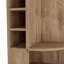 Armoire d'angle avec cinq tablettes, huit casiers à bouteilles et Macadamia Steamware