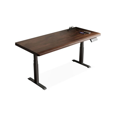 Black Walnut Rectangular Solid Wood Standing desk