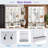 Farmhouse Wide Hall Tree With 8 Hooks, Bench And Open Compartments-1271316138