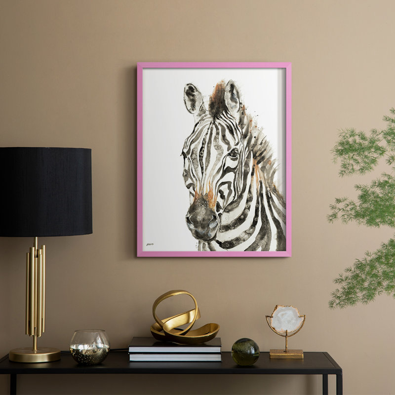 Savannah Ii, reproduction encadrée - bois massif, H 15 po x l 12 po, Rose