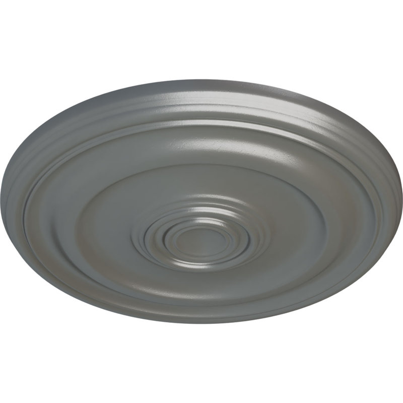 Médaillon de plafond H 15,75 po x l 15,75 po x P 1,5 po Devon, Argent