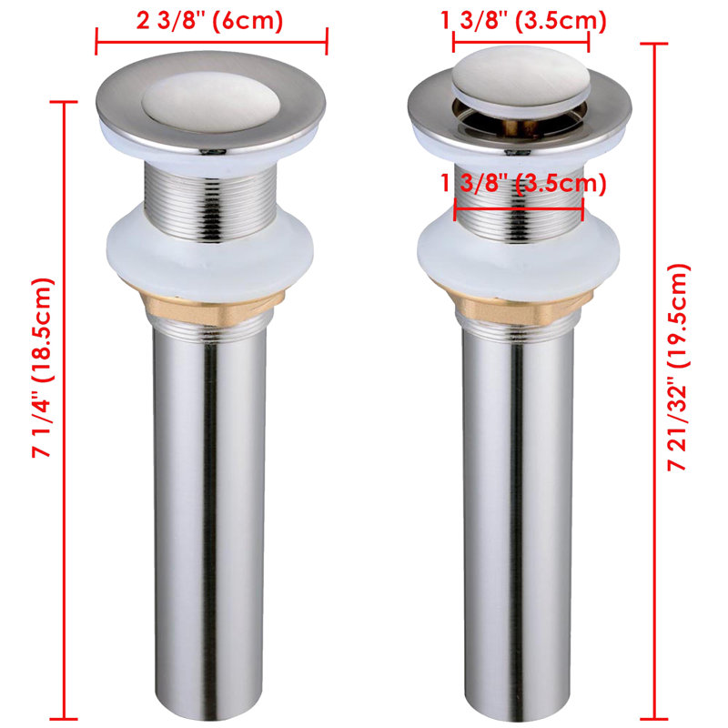 2.28'' W Pop-Up, Brushed Nickel, No