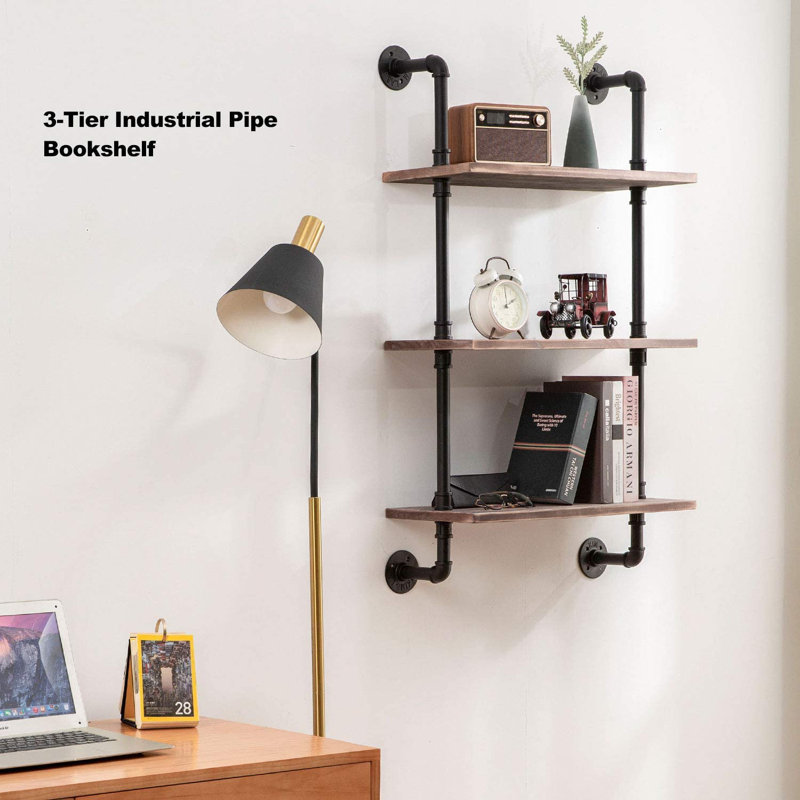 3 Piece Industrial Pipe Shelves