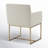 Tibbie Upholstered Dining Arm Chairs with Metal Legs