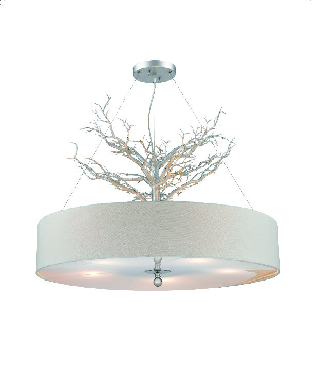 lustree tambour 3 lumières Tatum, Argent