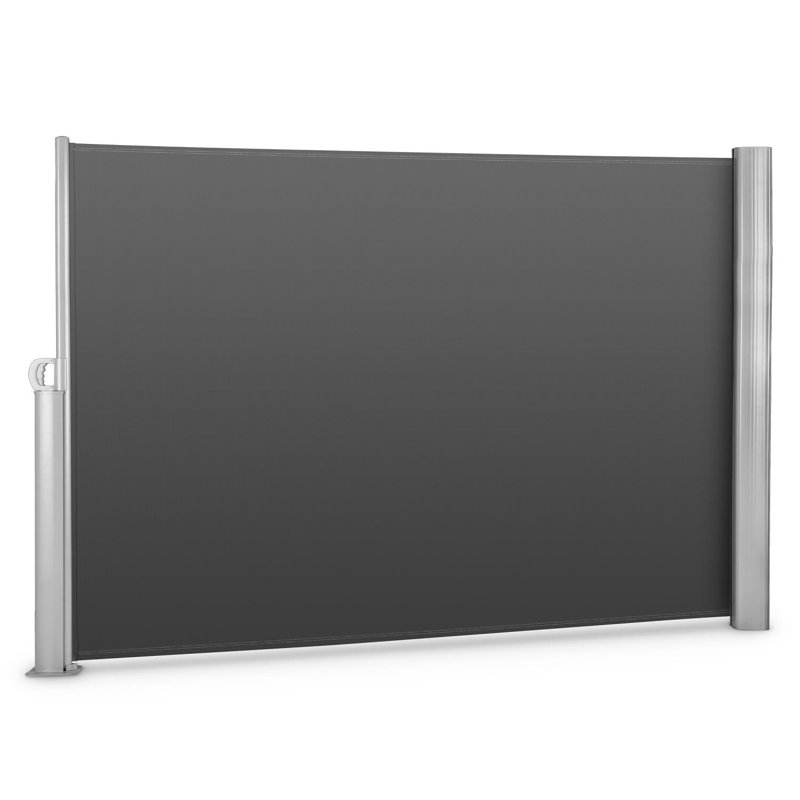 Blumfeldt 300cm W x 13cm D Retractable Side Awning, Black, 200cm H x 300cm W x 13cm D