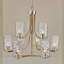 9-light Round Tiered Chandelier with Textured Glass Shades