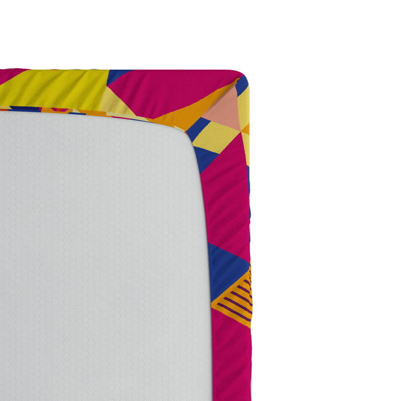 Microfiber Geometric Fitted Sheet, Full Fitted Sheet