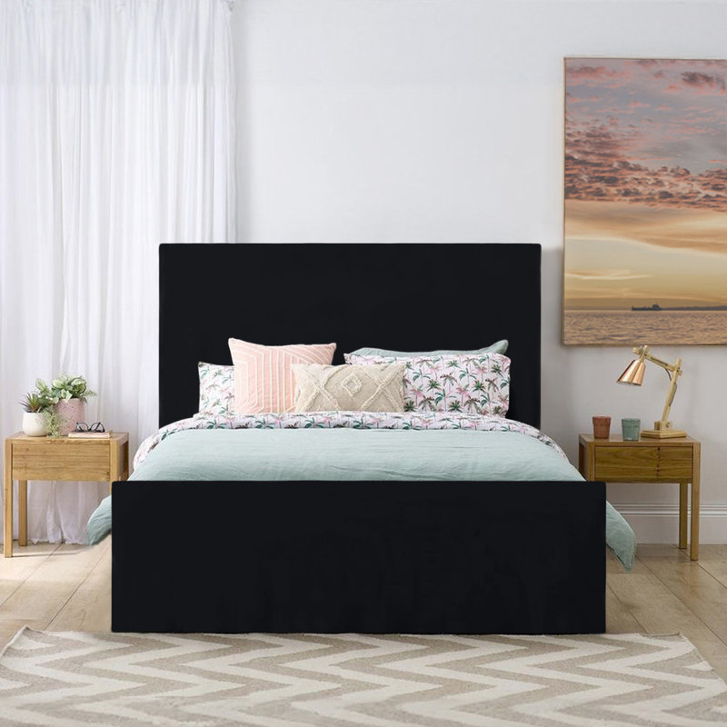 Amed Upholstered Ottoman Storage Bed, Double (4'6), Black