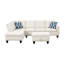 98 po de largeur faisant face à la gauche et méridienne avec. Lin en beige. Coussins modulaires en mousse. Accoudoirs arrondis. 71 po x 33 po. 172,98 lb beige coussiné - large, texturé,-2067319047
