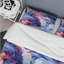 Ensemble de housse de couette abstrait bleu et rose-1375897841