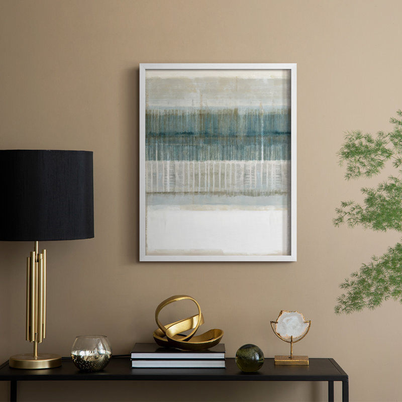«Misty Island III», reproduction encadrée - bois massif, H 30 po x l 24 po, Blanc