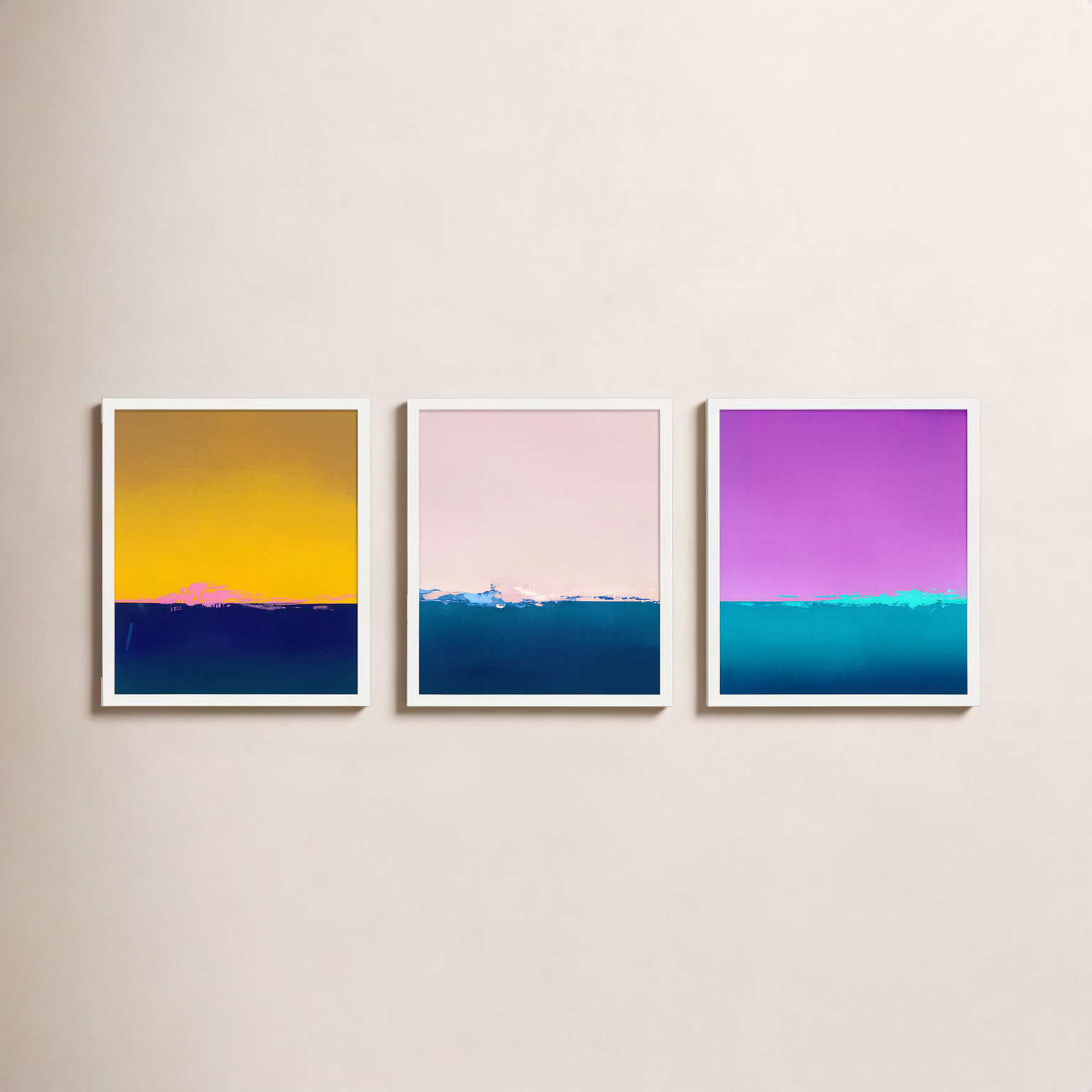 Horizon by Lee Lessem, White, 38" H x 30" W x 1.25" D