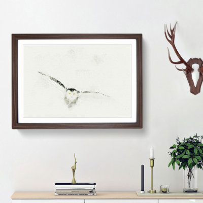 Snowy Owl in Abstract - Picture Frame Graphic Art Print