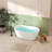 Glossy Acrylic Freestanding Soaking Bathtub With Overflow & Toe-Tap Drain, Cupc Certified