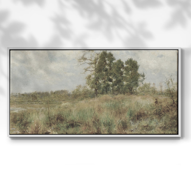 Série paysage - DCLI - Toile tendue avec châssis encadré - Prêt à être accroché, H 17 po x l 33 po, Blanc