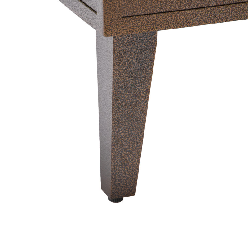 Table de foyer d'extérieur au propane en aluminium avec couvercle H 20 po x l 26,8 po Kliyah