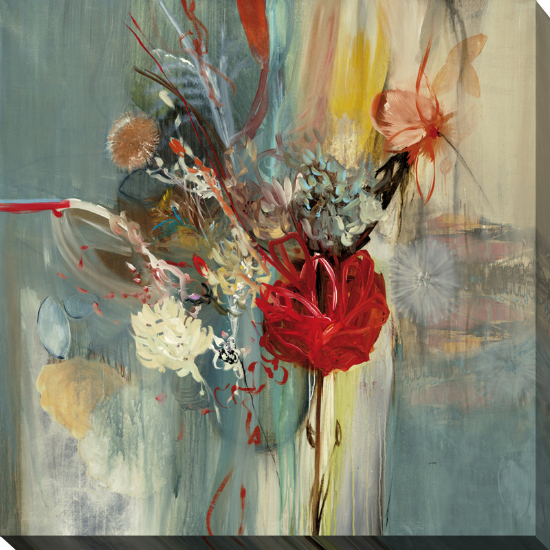 « floral life », reproduction d’art sur toile tendue, H 36 po x l 36 po