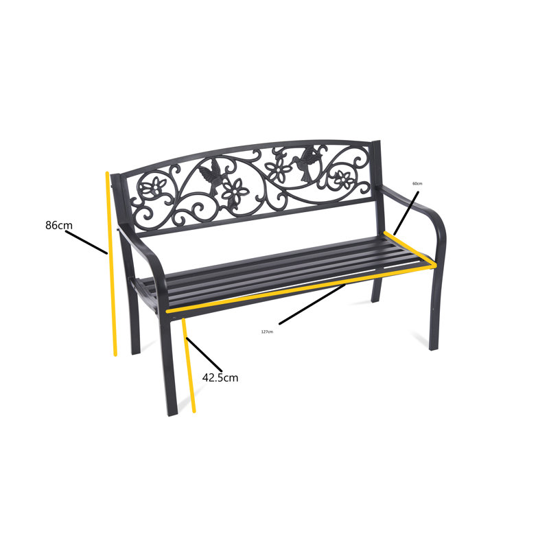 Beaucaire Steel Traditional Bench