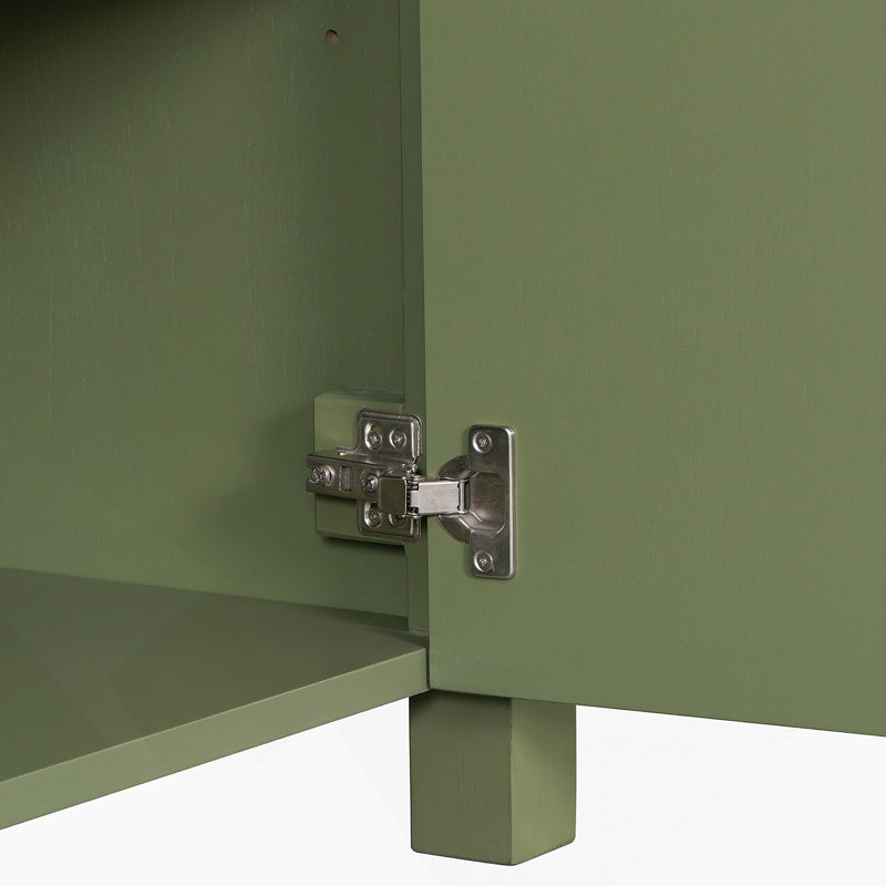 Organisateur de meuble-lavabo fabriqué à la main avec lavabo en céramique, offrant une fabrication robuste, un rangement généreux et une conception artisanale pour un espace de salle de bain raffiné.