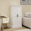 Armoire à DEL 50 po, capteur de lumière et charge USB, 2 portes et tablettes réglables