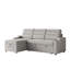 Lit moderne avec dispositif escamotable et coussins confortables avec compartiment de rangement inclinable convertible