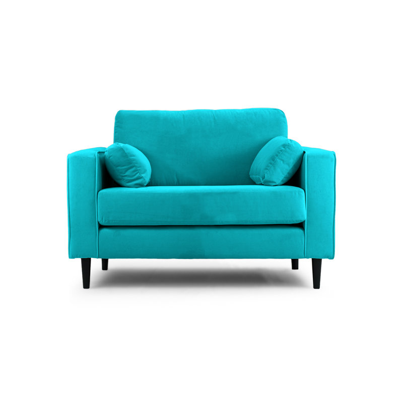Millerville 2 Seater Velvet Sofa, Turquoise