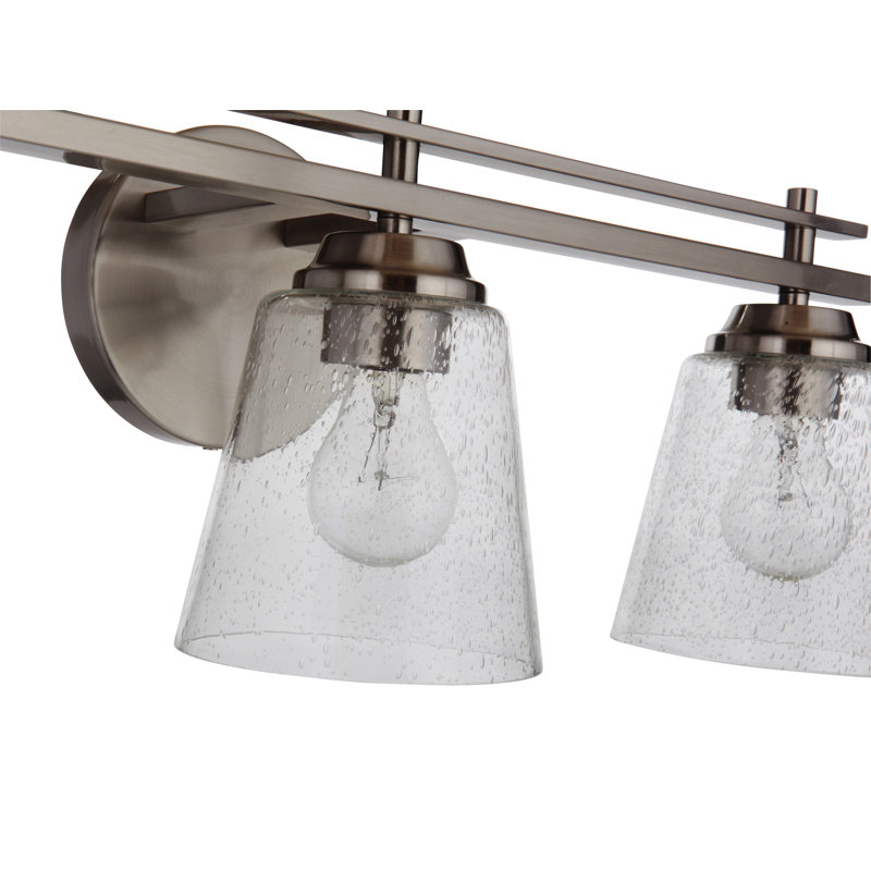 WoodWard 3 - Light Dimmable Vanity Light, Brushed Polished Nickel