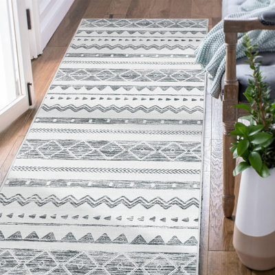 Khloye Chenille Mashine Washable Vintage Indoor Arae Rug with Non-Slip Backing for Bedroom Living Room Kitchen Entryway
