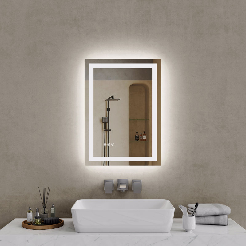 Miroir de salle de bain Led, 20 po x 28 po